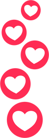 Social media hearts